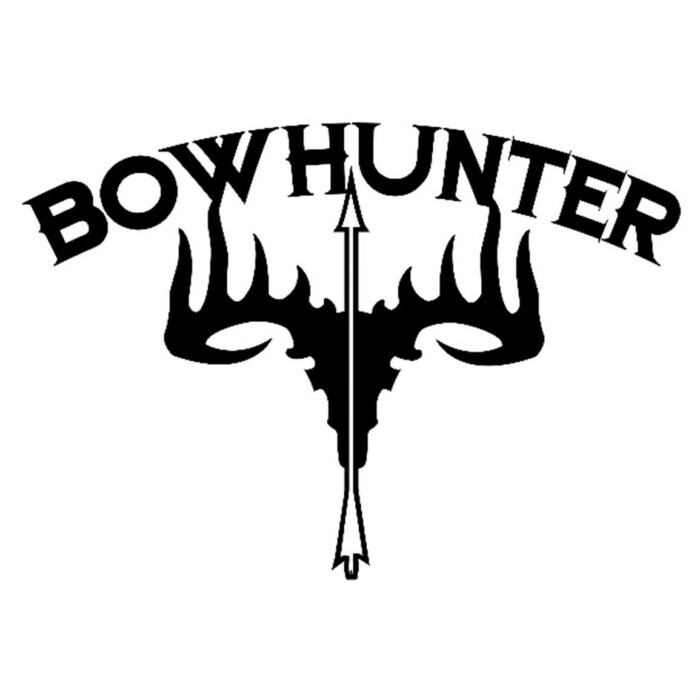 bow hunter deer vinyl die cut decal 2