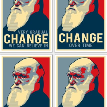 Charles Darwin CHANGE Sticker