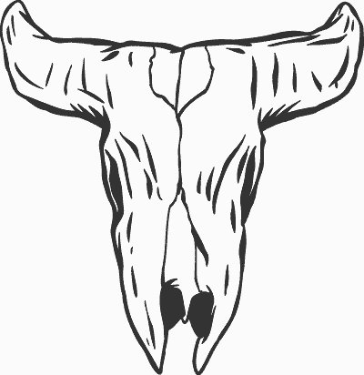 Cow Skull Decal5