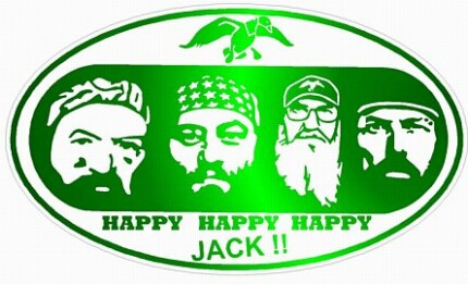 Duck Dynasty Color Oval Sticker GREEN