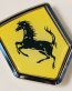 Ferrari Flag Crest Car Chrome Emblem 3D Decal Sticker