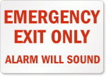 Fire Emergency Exit Alarm Sign
