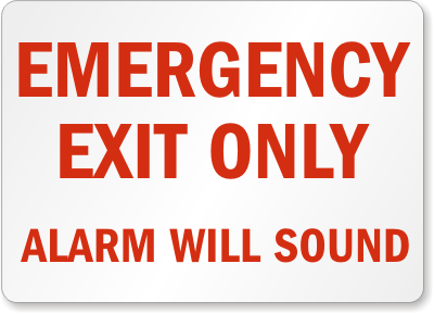 Fire Emergency Exit Alarm Sign