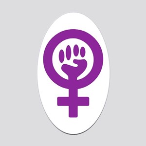 Girl Power Sticker Feminist_Sticker_Oval
