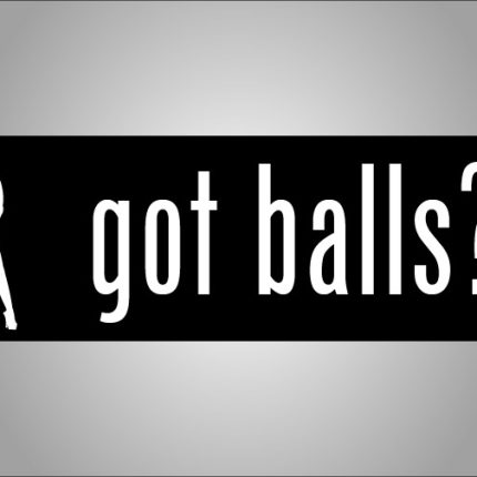 Got-balls funny bumper sticker for girls