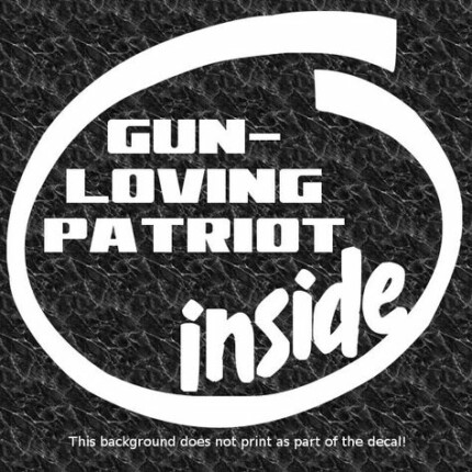 GUN LOVING PATROIT INSIDE DECAL