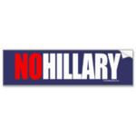 hillary bold anti hillary bumper sticker