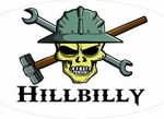 HILLBILLY SKULL AND CROSSBONES STICKER