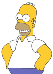 homer simpson smile sticker