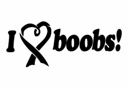 I Heart Boobs Funny Guy Sticker