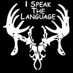 i speak the language deer skull decal