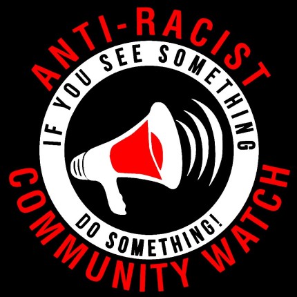 IF YOU SEE SOMETHING DO SOMETHING ROUND ANTI RACISM STICKER