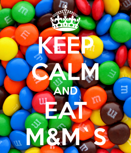 m&m keep calm and eat m&m sticker
