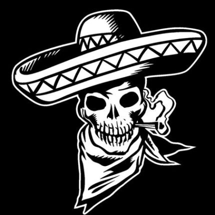 Mexican Skull Vinyl Decal