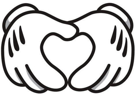 mickey hands heart sticker