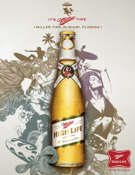 Miller High Life Beer Bottle Shot