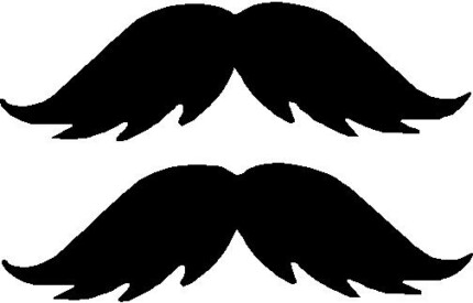 Mustache Sticker Set Style 4 Large