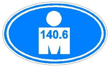 Oval Running Decals Ironman 140.6 Sticker T