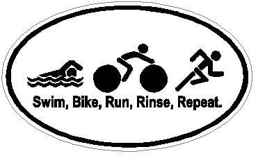 Oval Running Decals Rinse Repeat Sticker E
