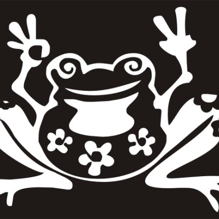 Peace Frog Diecut Decal 3