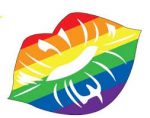 PRIDE FLAG LIPS STICKER