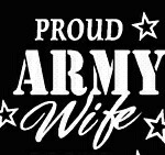 PROUD Military Stickers ARMY WIFE