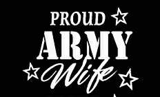 PROUD Military Stickers ARMY WIFE