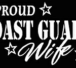 PROUD Military Stickers COAST GUARD WIFE