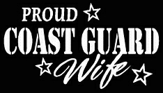 PROUD Military Stickers COAST GUARD WIFE