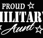PROUD Military Stickers MILITARY AUNT