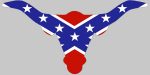 Rebel Flag Longhorn Shaped sticker