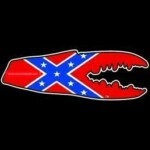 redneck confederate flag crab claw decal