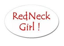 Redneck Girl Oval Vinyl Decal Sticker
