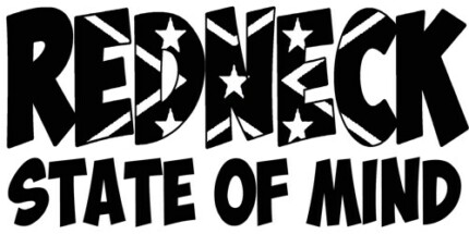 redneck state of mind vinyl die cut decal