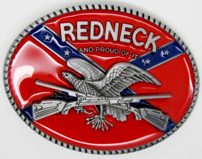 redneck western belt buckle design oval sticker