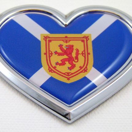 Scotland HEART Chrome 3D Adhesive Emblem