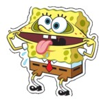 spongebob FUNNY FACE funny car sticker