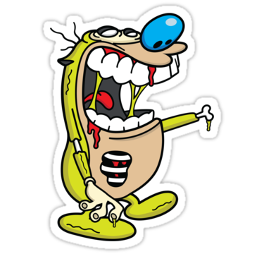 Stimpy Zombie Sticker