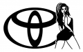 Toyota Girl 3 Vinyl Car Decal