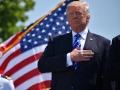 Trump salute USA Flag Sticker