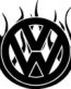 VW Ultra Flame Design Die Cut Decal