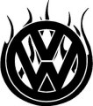 VW Ultra Flame Design Die Cut Decal