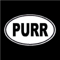 Oval Purr Decal
