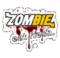 ZOMBIE eat flesh window or wall decal