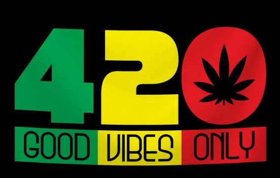 420 GOOD VIBES ONLY RASTA STICKER