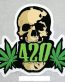 420 skull sticker