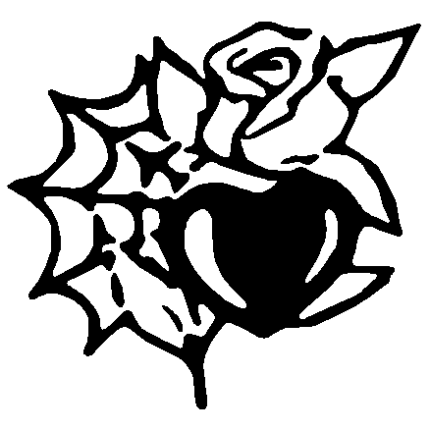 Rose and Web decal