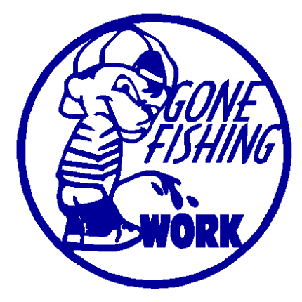 Gone Fishing vinyl decal B