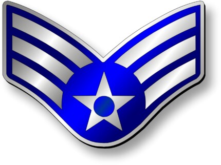 Air Force Wings and Star Patch Color Sticker