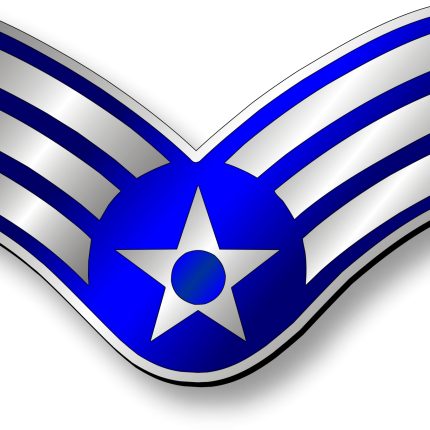 Air Force Wings and Star Patch Color Sticker